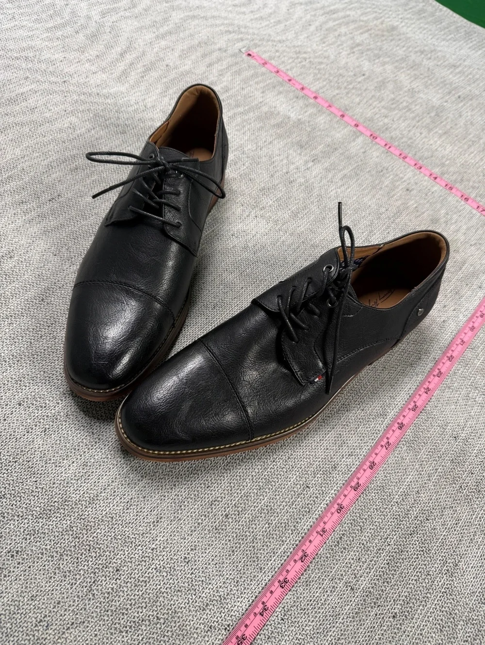 Tommy Hilfiger Barmi Black Cap Toe Derby Shoes Men's 13M